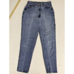 Vintage Chic Jeans Made in USA Womens 16 Tall High Waist Tapered Mom Blue Wash